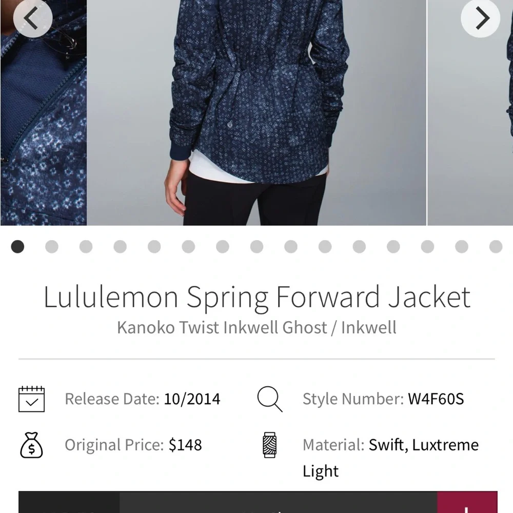 Lululemon Spring Forward Jacket Inkwell 4 - Picture 4 of 8